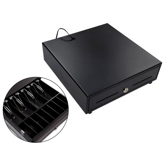 CAJON PORTAMONEDAS 8 MONEDEROS 4 BILLETEROS APERTURA ELECTRICA NEGRO 330X335X105 MM CAJON PORTAMONEDAS 8 MONEDEROS 4 BILLETEROS APERTURA ELECTRICA NEGRO 330X335X105 MM