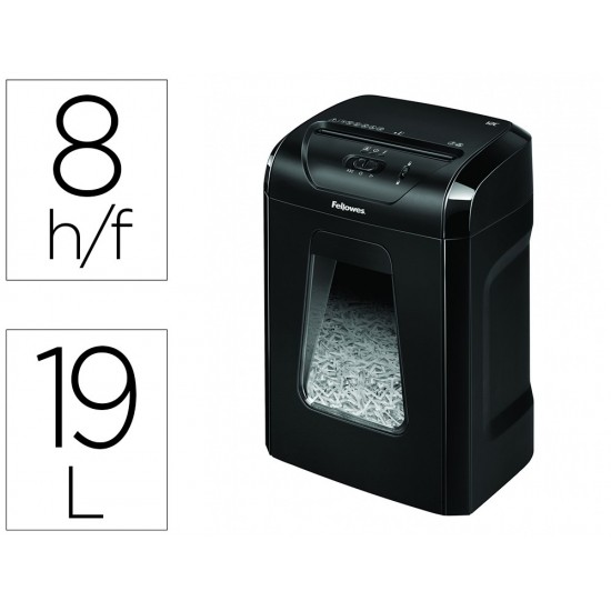 DESTRUCTORA DE DOCUMENTOS FELLOWES 12C CAPACIDAD 8H SEGURIDAD P4 GRAPAS CLIPS Y TARJETAS PAPELERA 19 L DESTRUCTORA DE DOCUMENTOS FELLOWES 12C CAPACIDAD 8H SEGURIDAD P4 GRAPAS CLIPS Y TARJETAS PAPELERA 19 L