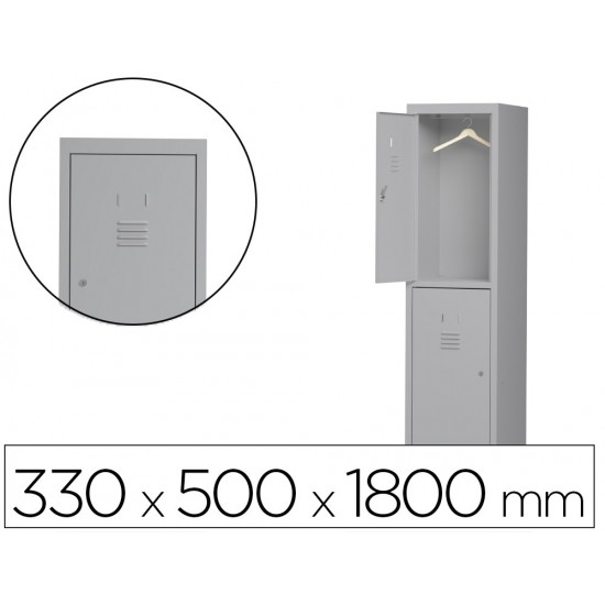 TAQUILLA METALICA ROCADA 300 1 MODULO 2 PUERTAS GRIS 330X500X1800 MM TAQUILLA METALICA ROCADA 300 1 MODULO 2 PUERTAS GRIS 330X500X1800 MM
