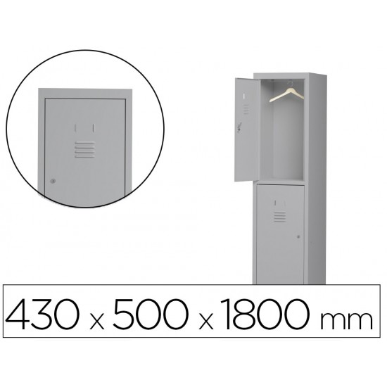 TAQUILLA METALICA ROCADA 400 1 MODULO X 2 PUERTAS GRIS 430X500X1800 MM TAQUILLA METALICA ROCADA 400 1 MODULO X 2 PUERTAS GRIS 430X500X1800 MM