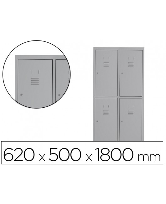 TAQUILLA METALICA ROCADA 300 2 MODULOS X 1 PUERTA GRIS 620X500X1800 MM