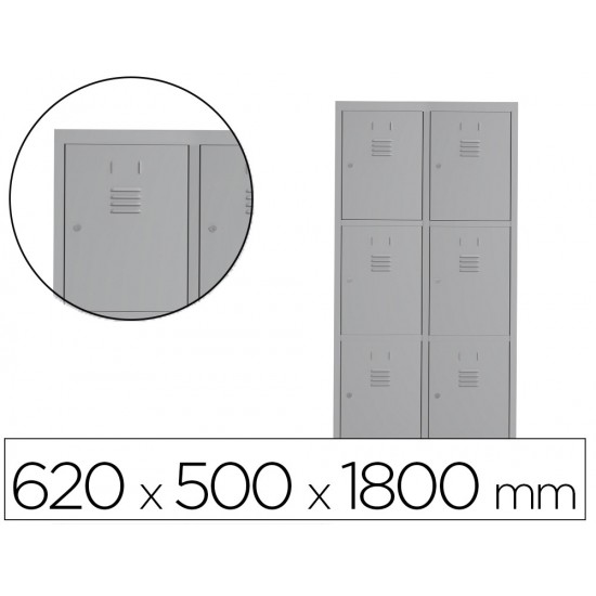 TAQUILLA METALICA ROCADA 300 2 MODULOS X 3 PUERTAS GRIS 620X500X1800 MM TAQUILLA METALICA ROCADA 300 2 MODULOS X 3 PUERTAS GRIS 620X500X1800 MM