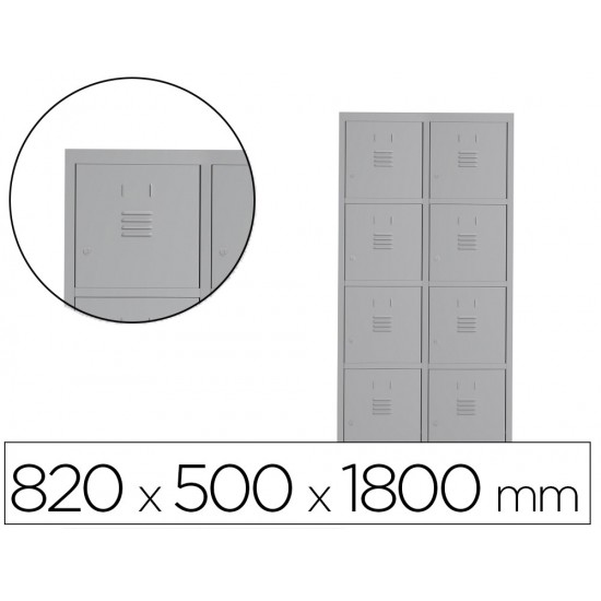 TAQUILLA METALICA ROCADA 400 2 MODULOS X 4 PUERTAS GRIS 820X500X1800 MM TAQUILLA METALICA ROCADA 400 2 MODULOS X 4 PUERTAS GRIS 820X500X1800 MM