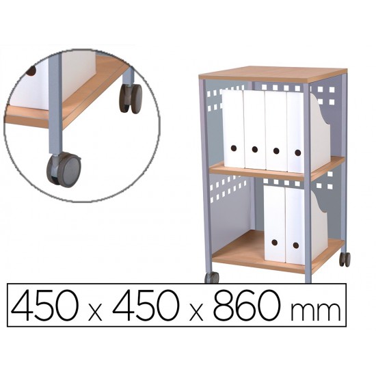 CARRO MULTIUSOS ROCADA MELAMINA 19 MM Y ACERO PINTADO 450X450X860 MM CARRO MULTIUSOS ROCADA MELAMINA 19 MM Y ACERO PINTADO 450X450X860 MM