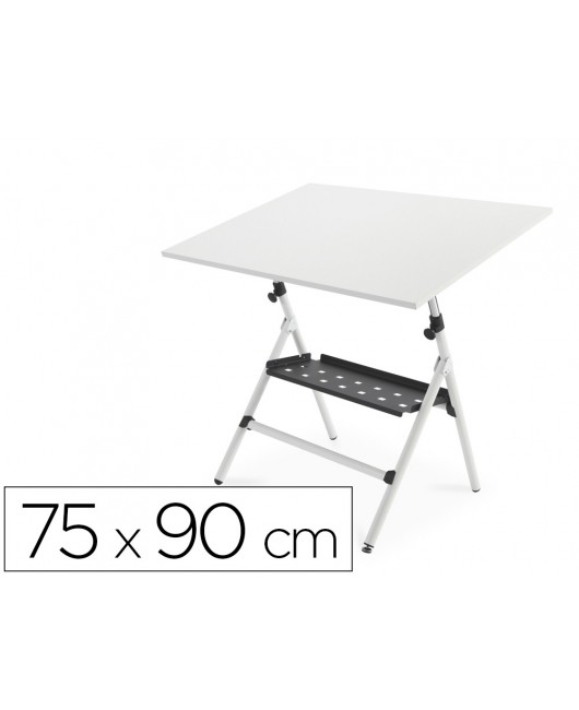 MESA DE DIBUJO ROCADA RD-175 ESTRUCTURA METALICA PLEGABLE REGULABLE EN ALTURA TABLERO 75X90 CM