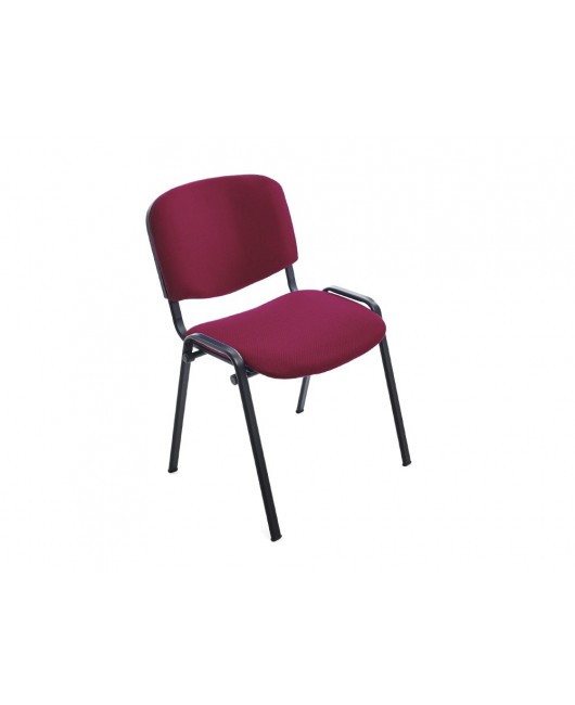 SILLA ROCADA CONFIDENTE ESTRUCTURA METALICA ASIENTO TELA IGNIFUGA BURDEOS 570X410X810 MM