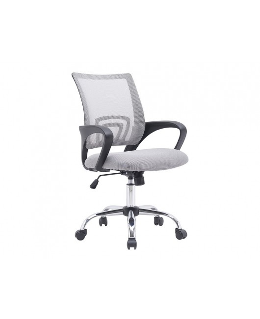 SILLA Q-CONNECT OFICINA SIENA MALLA BASE METALICA ALT MAX 1000 ANC 560 PROF 570 RUEDAS PREMIUM COLOR BLANCO GRIS