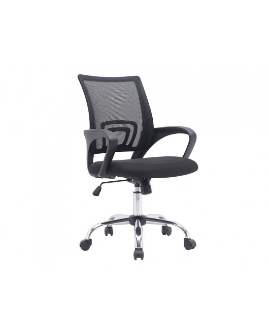 SILLA Q-CONNECT OFICINA SIENA MALLA BASE METALICA ALT MAX 1000 ANC 560 PROF 570 RUEDAS PREMIUM COLOR NEGRO