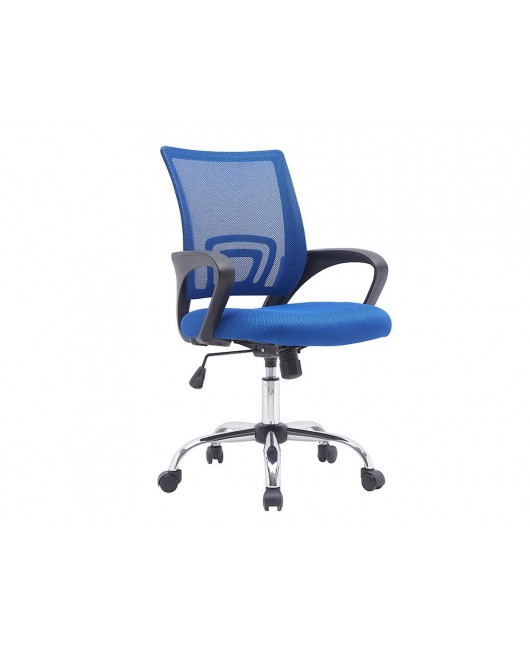 SILLA Q-CONNECT OFICINA SIENA MALLA BASE METALICA ALT MAX 1000 ANC 560 PROF 570 RUEDAS PREMIUM COLOR NEGRO AZUL