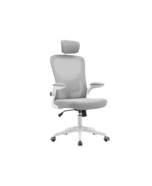 SILLA Q-CONNECT ERGONOMICA PAL ERMO MALLA BASE NYLON ALT MAX 1300 ANC 610 PROF 600 RUEDAS PREMIUM COLOR BLANCO GRIS