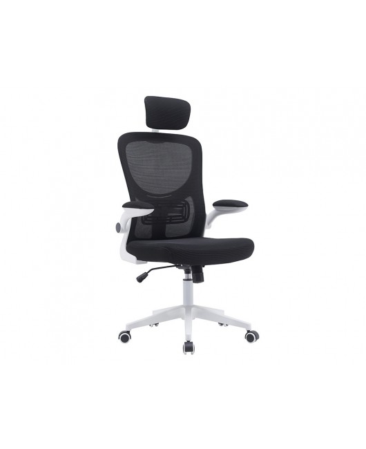 SILLA Q-CONNECT ERGONOMICA PAL ERMO MALLA BASE NYLON ALT MAX 1300 ANC 610 PROF 600 RUEDAS PREMIUM COLOR BLANCO NEGRO
