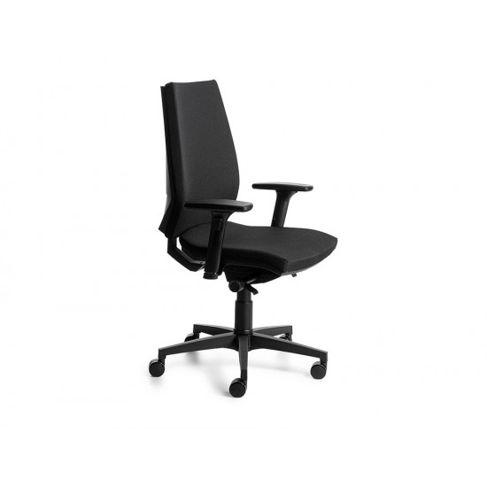 SILLA ROCADA DIRECCION CON BRAZOS REGULABLES BASE POLIMERO MECANISMO SINCRO CARCASA NEGRA TELA NEGRO SILLA ROCADA DIRECCION CON BRAZOS REGULABLES BASE POLIMERO MECANISMO SINCRO CARCASA NEGRA TELA NEGRO