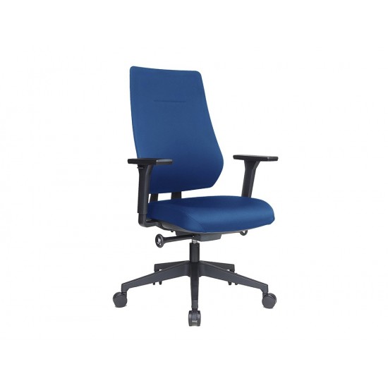 SILLA ROCADA DIRECCION BRAZOS REGULABLES BASE POLIMERO RESPALDO Y ASIENTO EN TELA IGNIFUGA AZUL 610X680X1075 MM SILLA ROCADA DIRECCION BRAZOS REGULABLES BASE POLIMERO RESPALDO Y ASIENTO EN TELA IGNIFUGA AZUL 610X680X1075 MM