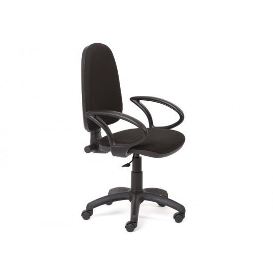 SILLA ROCADA DE OFICINA BRAZOS FIJOS BASE NYLON RESPALDO Y ASIENTO TELA IGNIFUGA NEGRO SILLA ROCADA DE OFICINA BRAZOS FIJOS BASE NYLON RESPALDO Y ASIENTO TELA IGNIFUGA NEGRO