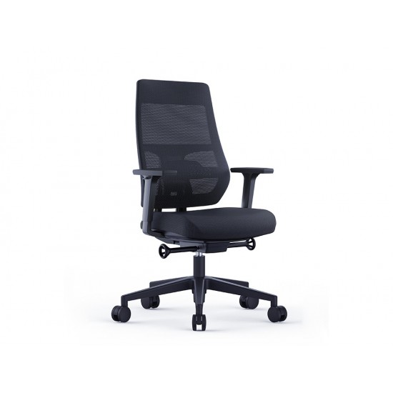 SILLA ROCADA DIRECCION CON BRAZOS REGULABLES BASE POLIMERO RESPALDO DE MALLA Y ASIENTO EN TELA NEGRO SILLA ROCADA DIRECCION CON BRAZOS REGULABLES BASE POLIMERO RESPALDO DE MALLA Y ASIENTO EN TELA NEGRO