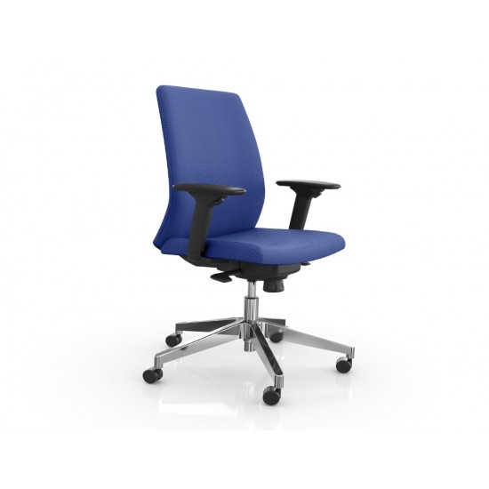 SILLA ROCADA DIRECCION BRAZOS REGULABLES BASE ALUMINIO RESPALDO Y ASIENTO TELA IGNIFUGA AZUL 680X630X990 MM SILLA ROCADA DIRECCION BRAZOS REGULABLES BASE ALUMINIO RESPALDO Y ASIENTO TELA IGNIFUGA AZUL 680X630X990 MM