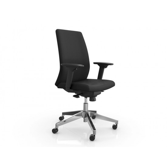 SILLA ROCADA DIRECCION BRAZOS REGULABLES BASE ALUMINIO RESPALDO Y ASIENTO TELA IGNIFUGA NEGRO 680X630X990 MM SILLA ROCADA DIRECCION BRAZOS REGULABLES BASE ALUMINIO RESPALDO Y ASIENTO TELA IGNIFUGA NEGRO 680X630X990 MM