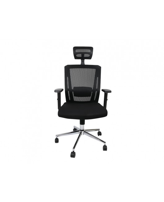 SILLA GIRATORIA Q-CONNECT ERGONOMICA RESPALDO ALTO Y REPOSACABEZA AJUSTABLE EN ALTURA 1180+100X630X625 MM