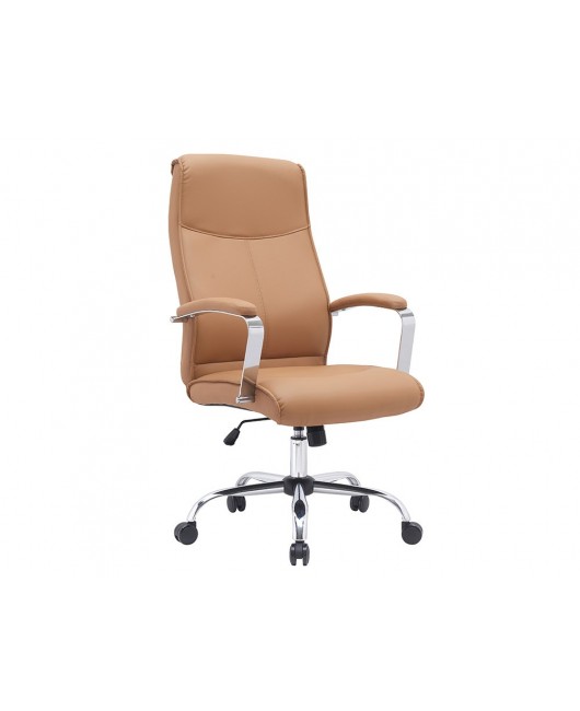 SILLA Q-CONNECT DIRECCION MODE NA SIMIL PIEL BASE METALICA ALT MAX 1210 ANC 630 PROF 650 MM RUEDAS PREMIUM COLOR CREMA