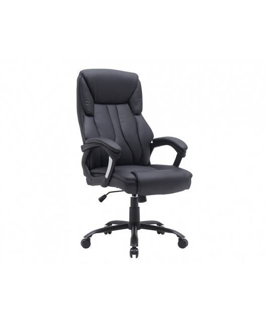 SILLA Q-CONNECT DIRECCION BOLZ ANO SIMIL PIEL BASE METALICA ALT MAX 1260 ANC 650 PROF 730 MM RUEDAS PREMIUM COLOR NEGRO