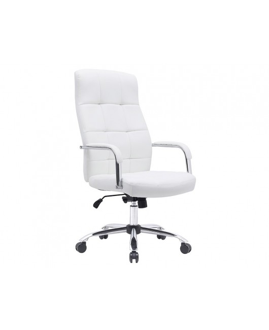 SILLA Q-CONNECT DIRECCION PIAV E SIMIL PIEL BASE METALICA ALT MAX 1250 ANC 610 PROF 700 MM RUEDAS PREMIUM COLOR BLANCO