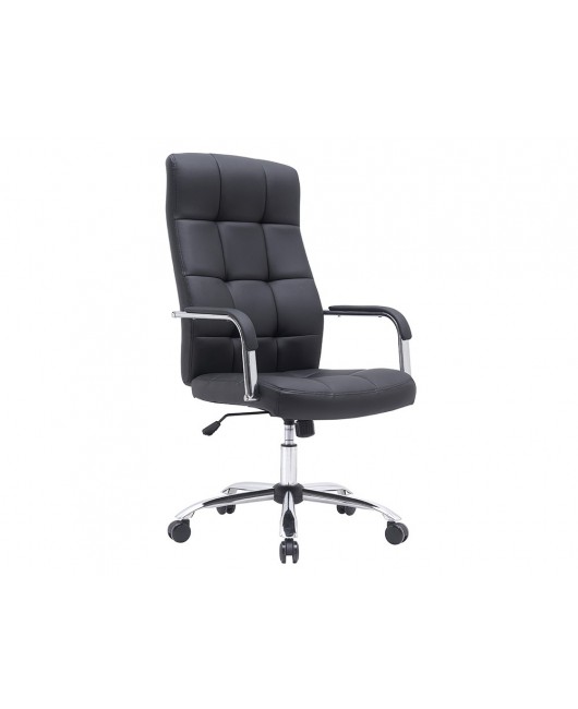 SILLA Q-CONNECT DIRECCION PIAV E SIMIL PIEL BASE METALICA ALT MAX 1250 ANC 610 PROF 700 MM RUEDAS PREMIUM COLOR NEGRO