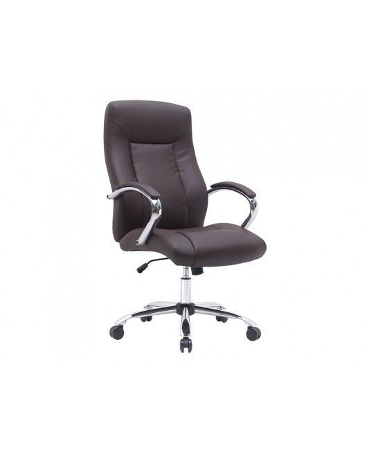 SILLA Q-CONNECT DIRECCION VERO NA SIMIL PIEL BASE METALICA ALT MAX 1210 ANC 650 PROF 730 MM RUEDAS PREMIUM COLOR MARRON