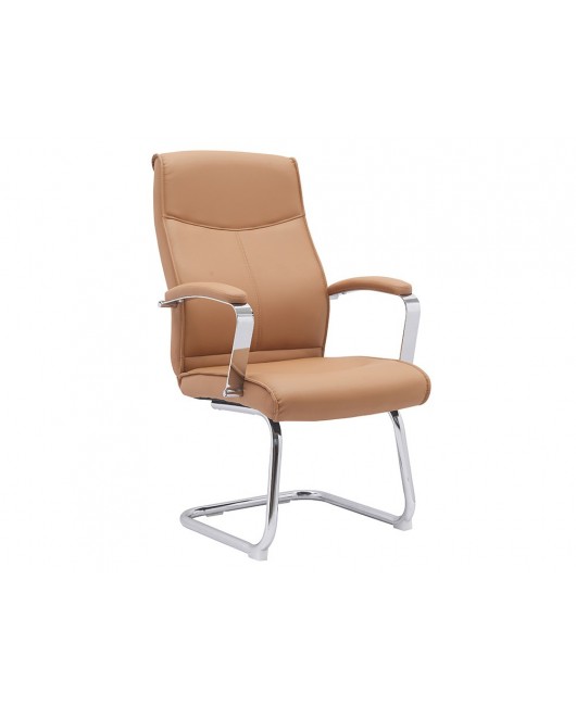 SILLA Q-CONNECT ESCRITORIO MOD ENA SIMIL PIEL BASE METALICA ALT MAX 1050 ANC 630 PROF 650 COLOR CREMA