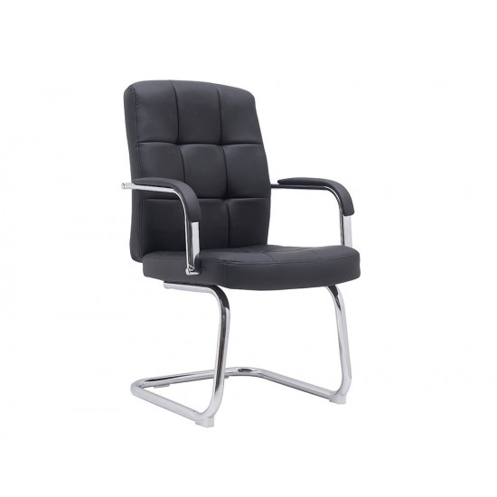 SILLA Q-CONNECT ESCRITORIO PIA VE SIMIL PIEL BASE METALICA ALT MAX 1050 ANC 610 PROF 680 COLOR NEGRO SILLA Q-CONNECT ESCRITORIO PIA VE SIMIL PIEL BASE METALICA ALT MAX 1050 ANC 610 PROF 680 COLOR NEGRO
