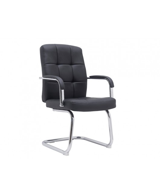 SILLA Q-CONNECT ESCRITORIO PIA VE SIMIL PIEL BASE METALICA ALT MAX 1050 ANC 610 PROF 680 COLOR NEGRO