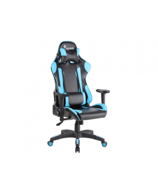SILLA ROCADA GAMING PROFESIONAL CON BRAZO REGULABLES MECANISMO BASCULANTE SIMILPIEL