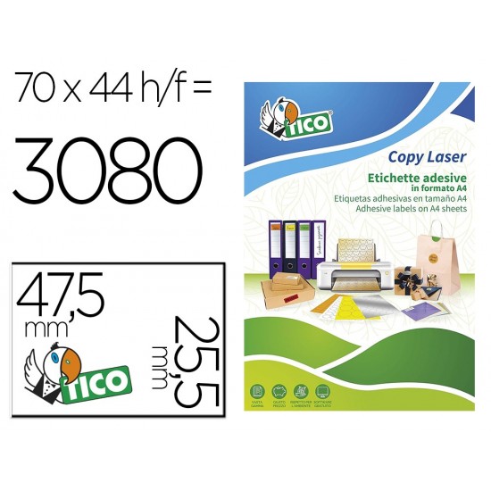 ETIQUETA ADHESIVA TICO ROJO FLUOR PERMANENTE FSC LASER/ INKJET/FOTOCOPIA 47 ETIQUETA ADHESIVA TICO ROJO FLUOR PERMANENTE FSC LASER/ INKJET/FOTOCOPIA 47