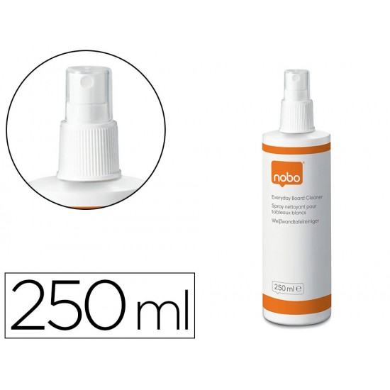 LIMPIADOR DE PIZARRA BLANCA NOBO BOTE PULVERIZADOR DE 250 ML LIMPIADOR DE PIZARRA BLANCA NOBO BOTE PULVERIZADOR DE 250 ML