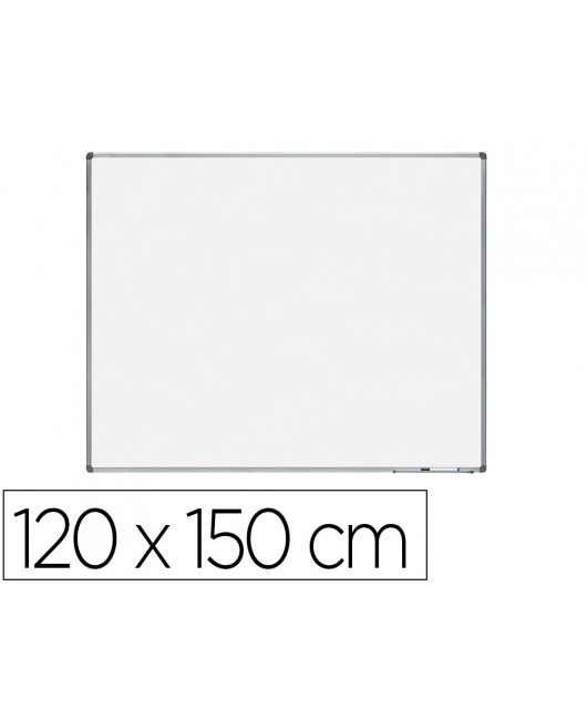 PIZARRA BLANCA ROCADA LACADA MAGNETICA MARCO ALUMINIO CON CANTONERAS 120X150 CM