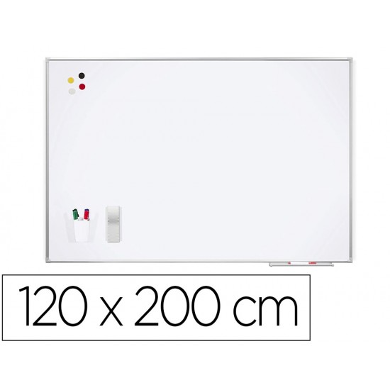 PIZARRA BLANCA ROCADA LACADA MAGNETICA MARCO ALUMINIO CON CANTONERAS 120X200 CM PIZARRA BLANCA ROCADA LACADA MAGNETICA MARCO ALUMINIO CON CANTONERAS 120X200 CM