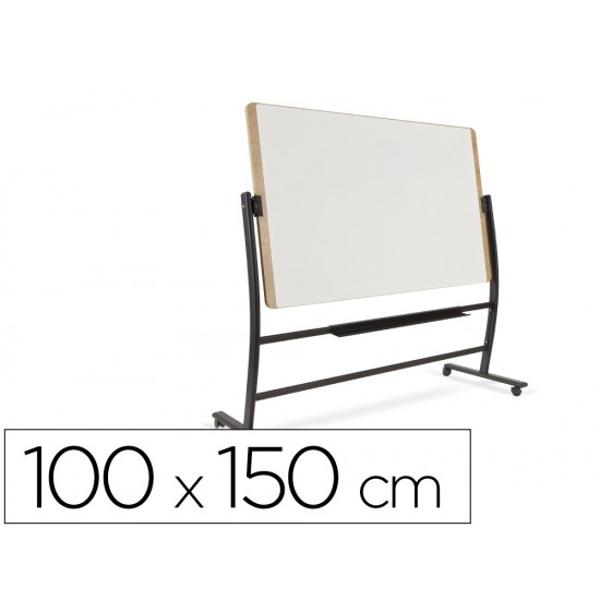 PIZARRA BLANCA ROCADA LACADA MAGNETICA MARCO ALUMINIO DOBLECARA VOLTEABLE CURVE CON RUEDAS 100X150 CM PIZARRA BLANCA ROCADA LACADA MAGNETICA MARCO ALUMINIO DOBLECARA VOLTEABLE CURVE CON RUEDAS 100X150 CM