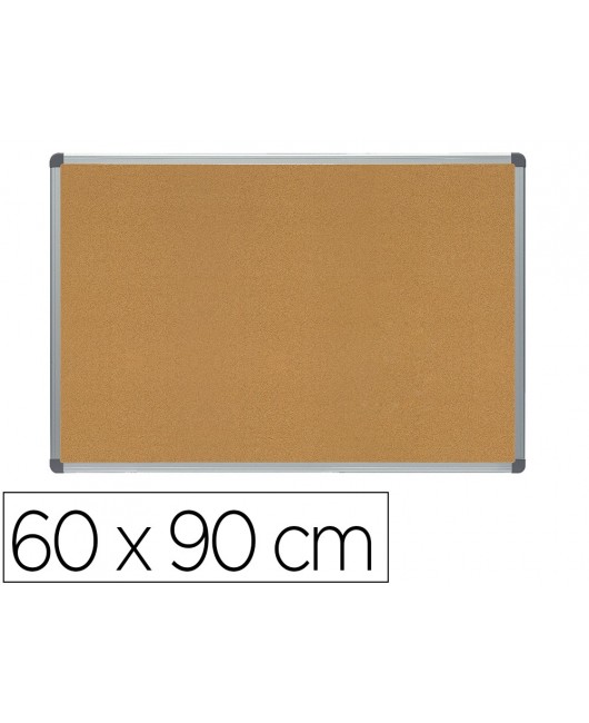 PIZARRA CORCHO ROCADA MARCO ALUMINIO CON CANTONERAS 60X90 CM
