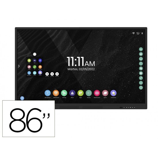 PANTALLA INTERACTIVA ROCADA CRISTAL TEMPLADO 86" MULTITACTIL WIFI CON ALTAVOCES USB THUNDERBOLT PANTALLA INTERACTIVA ROCADA CRISTAL TEMPLADO 86" MULTITACTIL WIFI CON ALTAVOCES USB THUNDERBOLT