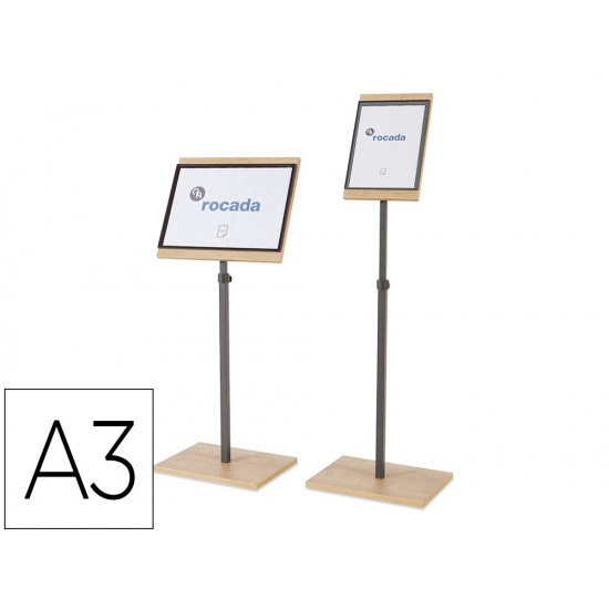 EXPOSITOR ROCADA DE SUELO SERIE NATURAL MAGNETICO ROTATIVO 360 ALTURA AJUSTABLE DIN A3 EXPOSITOR ROCADA DE SUELO SERIE NATURAL MAGNETICO ROTATIVO 360 ALTURA AJUSTABLE DIN A3