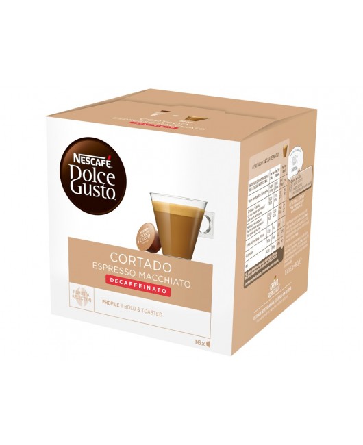 CAFE DOLCE GUSTO CORTADO DESCAFEINADO CAJA MONODOSIS DE 16 UNIDADES