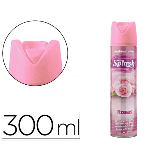 AMBIENTADOR SPRAY SPLASH AROMA ROSAS BOTE DE 300 ML AMBIENTADOR SPRAY SPLASH AROMA ROSAS BOTE DE 300 ML