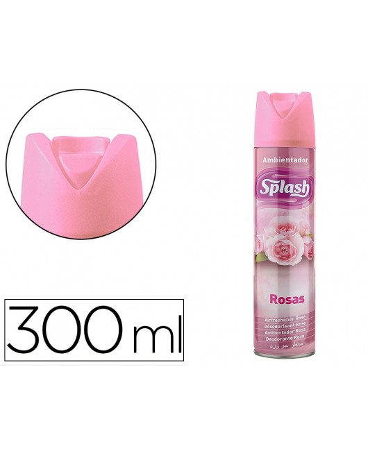 AMBIENTADOR SPRAY SPLASH AROMA ROSAS BOTE DE 300 ML