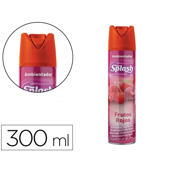 AMBIENTADOR SPRAY SPLASH AROMA FRUTOS ROJOS BOTE DE 300 ML AMBIENTADOR SPRAY SPLASH AROMA FRUTOS ROJOS BOTE DE 300 ML