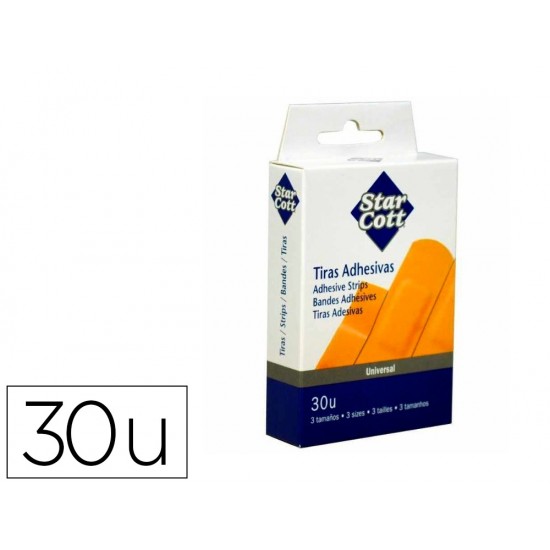 TIRA PROTECTORA STAR COTT FLEXIBLE PARA HERIDAS Y CORTES CAJA DE 30 UNIDADES TRES TAMAÑOS SURTIDOS TIRA PROTECTORA STAR COTT FLEXIBLE PARA HERIDAS Y CORTES CAJA DE 30 UNIDADES TRES TAMAÑOS SURTIDOS