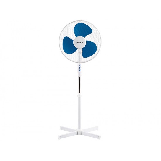 VENTILADOR DE PIE JOCCA 3 VELOCIDADES CABEZAL RECLINABLE 40W DIAMETRO 400 MM 420X520X1200MM VENTILADOR DE PIE JOCCA 3 VELOCIDADES CABEZAL RECLINABLE 40W DIAMETRO 400 MM 420X520X1200MM