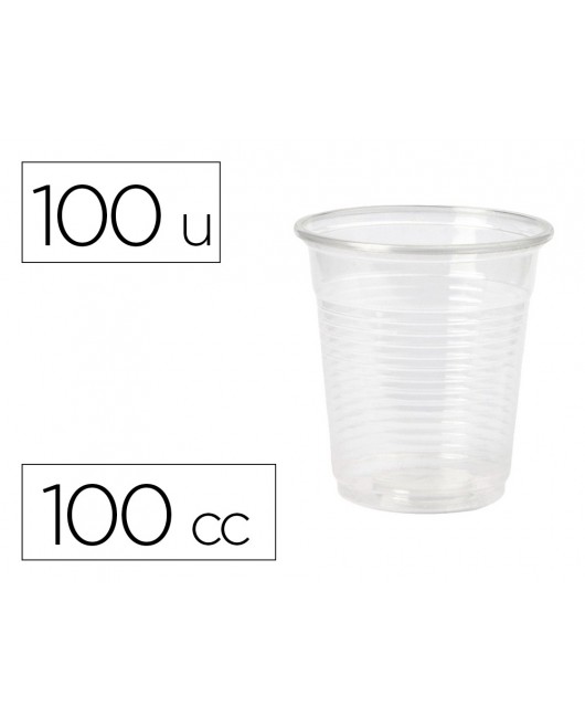 VASO DE PLASTICO TRANSPARENTE 100 CC PAQUETE DE 100 UNIDADES