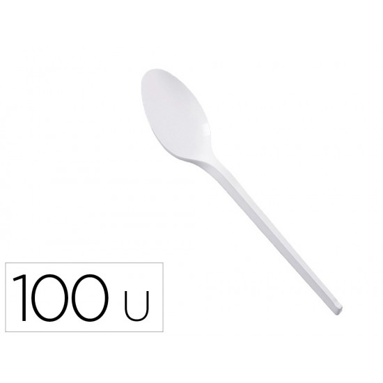 CUCHARA DE PLASTICO BLANCO REUTILIZABLE PAQUETE DE 100 UNIDADES CUCHARA DE PLASTICO BLANCO REUTILIZABLE PAQUETE DE 100 UNIDADES