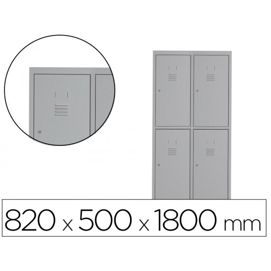 TAQUILLA METALICA ROCADA 400 2 MODULOS X 2 PUERTAS GRIS 820X500X1800 MM TAQUILLA METALICA ROCADA 400 2 MODULOS X 2 PUERTAS GRIS 820X500X1800 MM