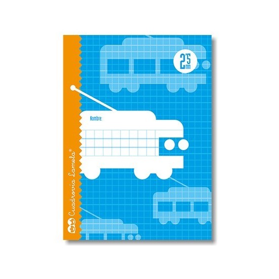 Libreta grapa cuarto 30 hojas. Cubierta cartoncillo plastificado. Cuadrovía 2