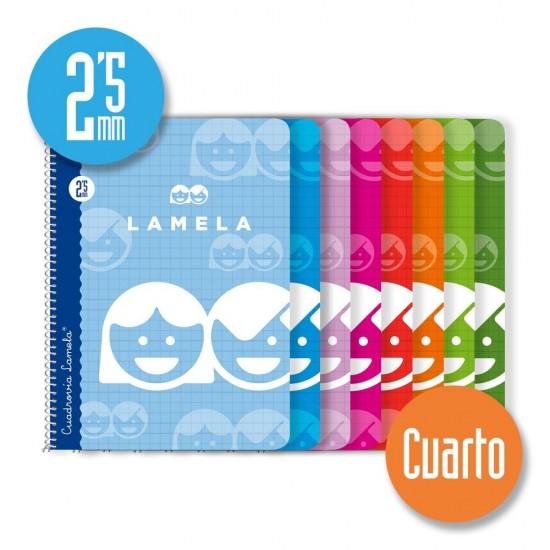 Cuaderno espiral cuarto 40 hojas. Cubierta cartoncillo plastificado. Cuadrovía 2 Cuaderno espiral cuarto 40 hojas. Cubierta cartoncillo plastificado. Cuadrovía 2